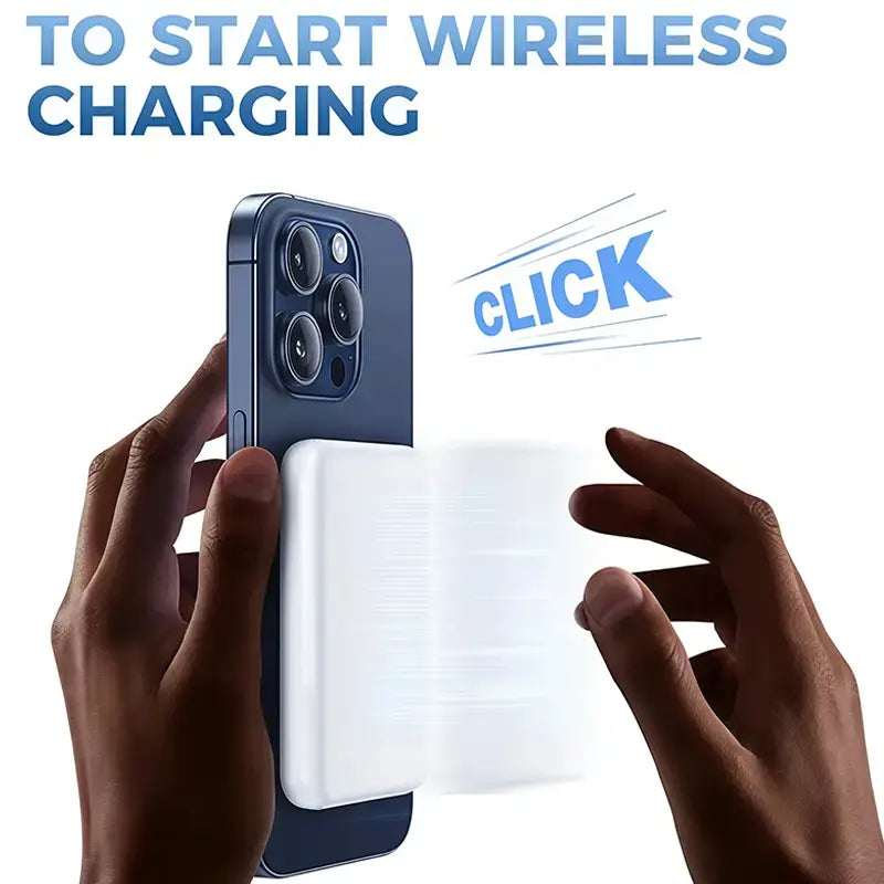  Magnetic Power Bank, Magsafe-Compatible Wireless Portable Charger, Fast Charging Compact Phone Battery Pack for Iphone 17-12 Series Smartphone